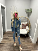 BRADY FP DUPE DARK LONG DENIM JACKET