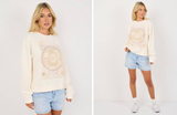 RIPCURL LUNA BONE CREW SWEATSHIRT
