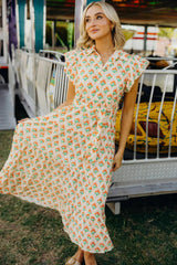 THE GOLDIE CARNIVAL GARDEN MIDI DRESS
