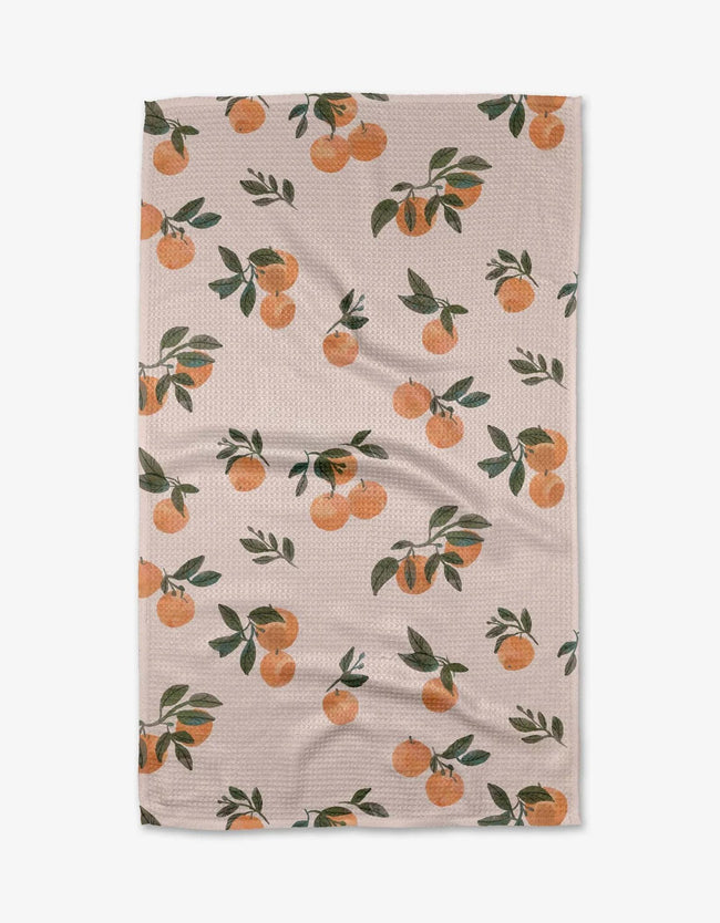 GEOMETRY PRETTY IN PEACH TEA TOWEL