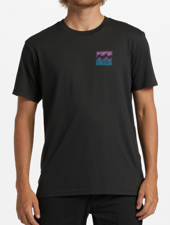 MEN'S BILLABONG CRAYON WAVE T-SHIRT BLACK