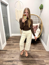 ROBBIE BROWN LACE LONG SLEEVE TOP