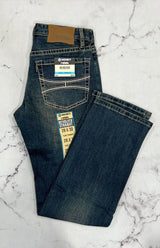 ROCK & ROLL HOOEY ROPE LOGO REVOLVER SLIM STRAIGHT JEANS