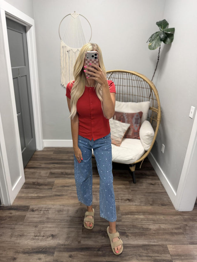 PENNY POLKA DOT DENIM JEANS