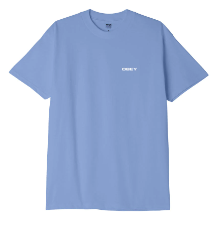 MENS OBEY DIGITAL VIOLET WORLDWIDE DISSENT CLASSIC T-SHIRT