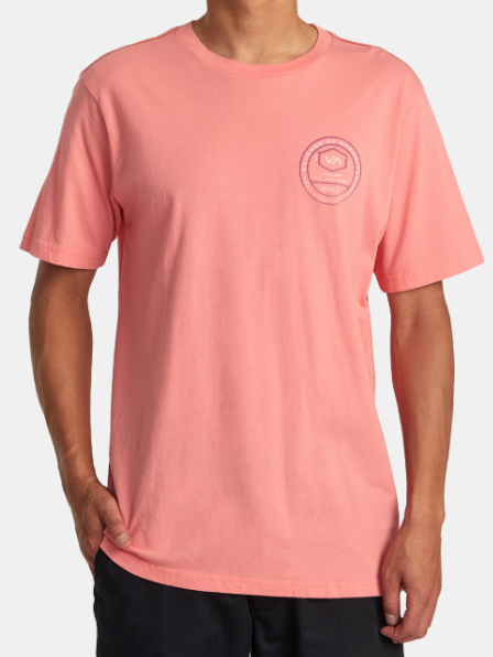 MENS RVCA VINTAGE SALMON TRACT TEE