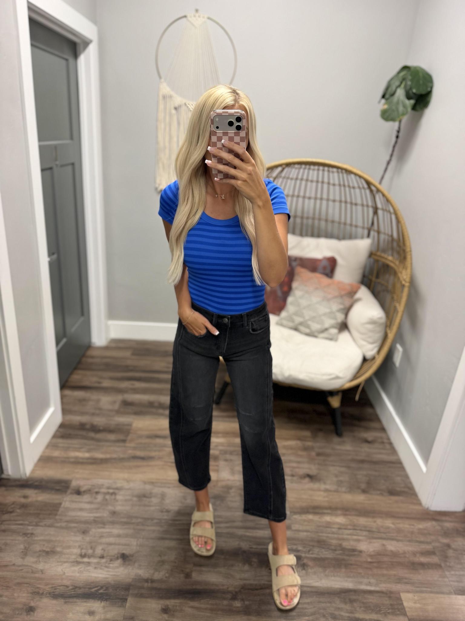 MCKELL STRIPE SHORT SLEEVE TOPS