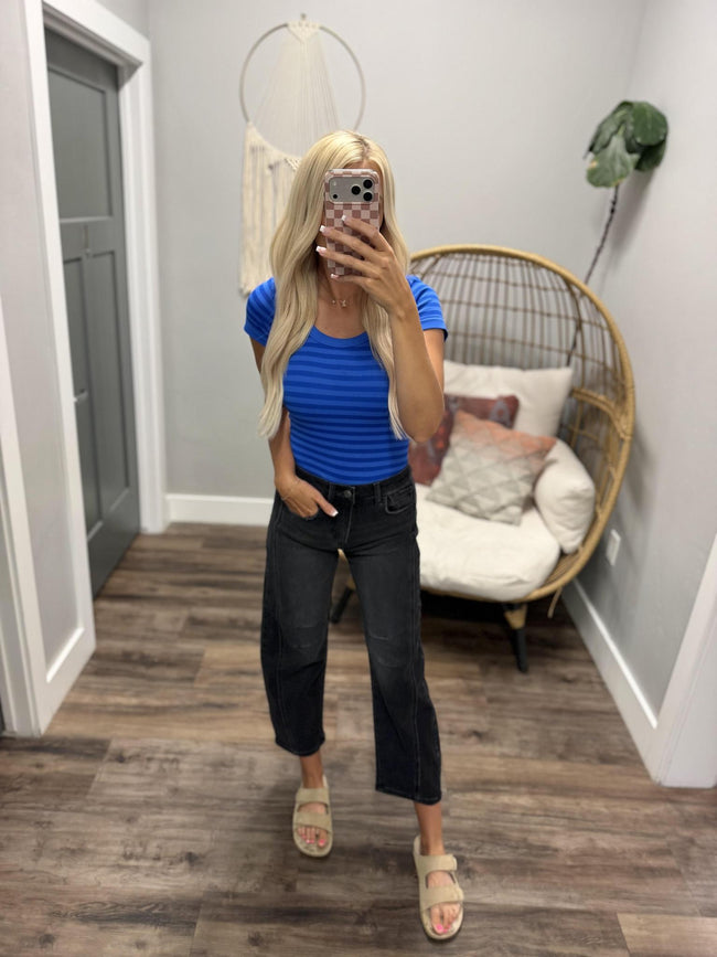 MCKELL STRIPE SHORT SLEEVE TOPS