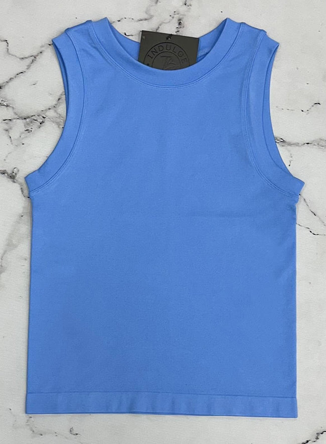 LIGHT BLUE WHO AM I SMOOTH FULL LENGTH TANK