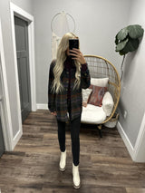 O'NEILL BLACK COLLINS OVERSIZED FLEECE FLANNEL