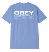 MENS OBEY DIGITAL VIOLET WORLDWIDE DISSENT CLASSIC T-SHIRT
