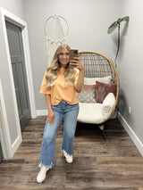 PERFECTLY PEACH SHORT SLEEVE TOP