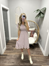 LEAH LAVENDER FLORAL SMOCKED DRESS