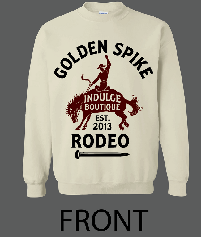 SAND BROWN/BLACK GOLDEN SPIKE RODEO SWEATSHIRT