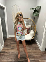 MINT WASHED LET THE ADVENTURE BEGIN GRAPHIC TEE