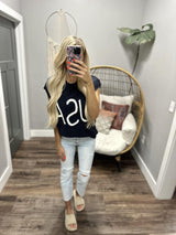 USA KNIT SWEATER TOP