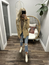 KYLIE CAMEL BLAZER JACKET TOP