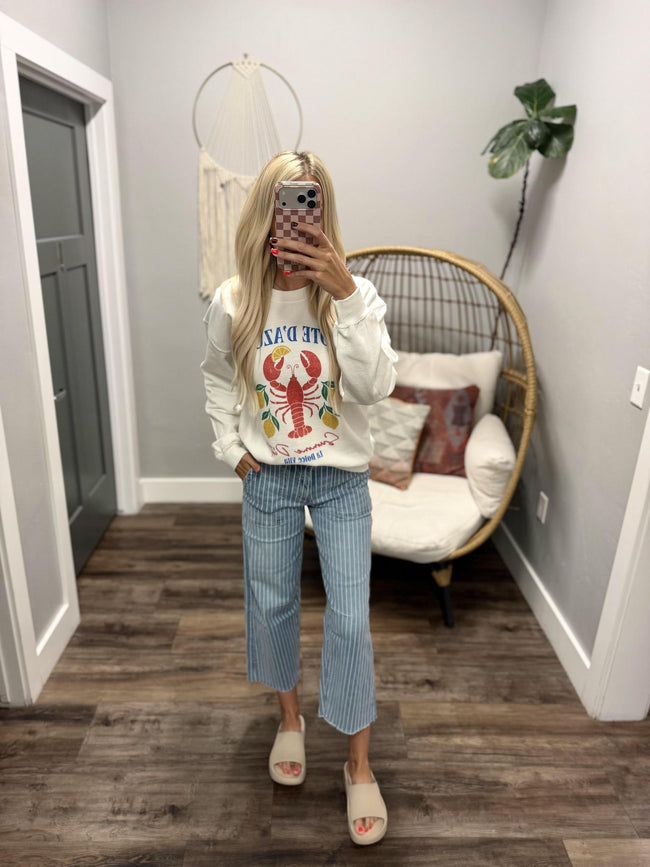 COTE D'AZUR LOBSTER SWEATSHIRT TOP