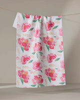 GEOMETRY PINK PEONY TEA TOWEL