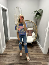 BLUE WASHED JOSHUA TREE GRAPHIC TEE