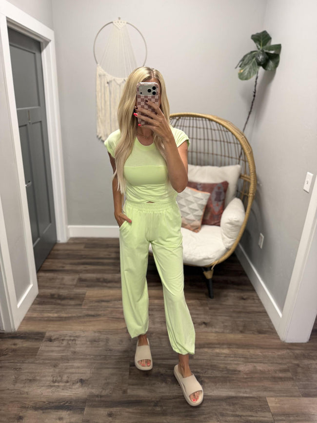 TAYLIE 2 PIECE LIME SET