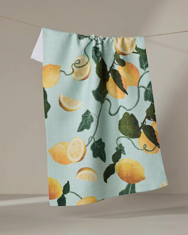 GEOMETRY AMALFI LEMONS TEA TOWELS