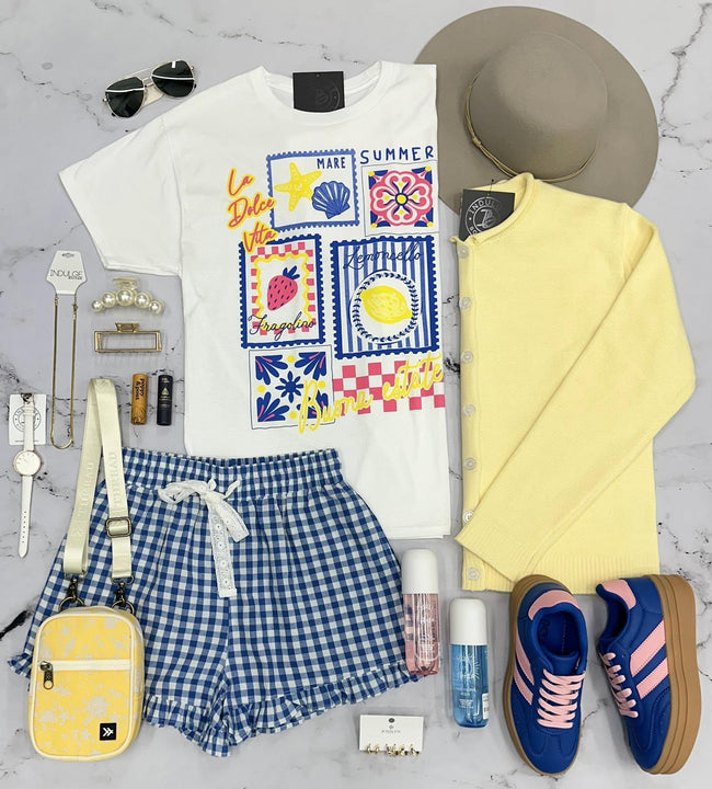 WHITE LA DOLCE VITA GRAPHIC TEE