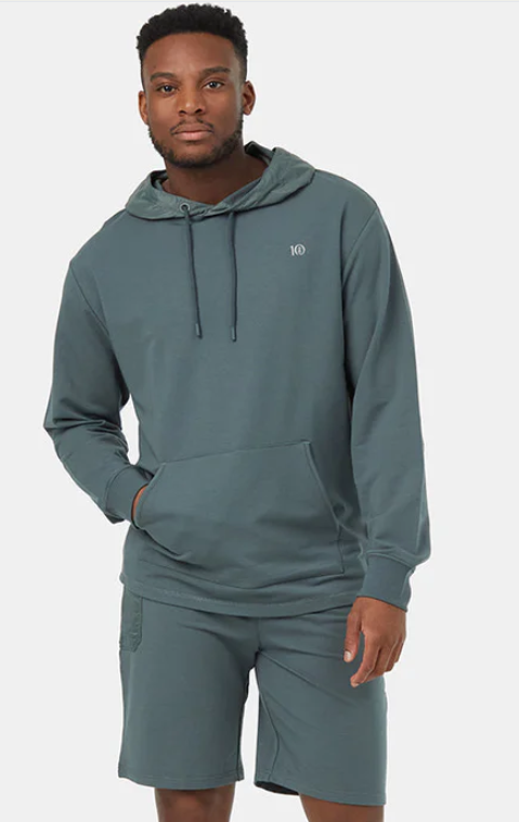 MENS TENTREE SOFT TERRY LIGHT HOODIE LIGHT URBAN GREEN EUCALYPTUS