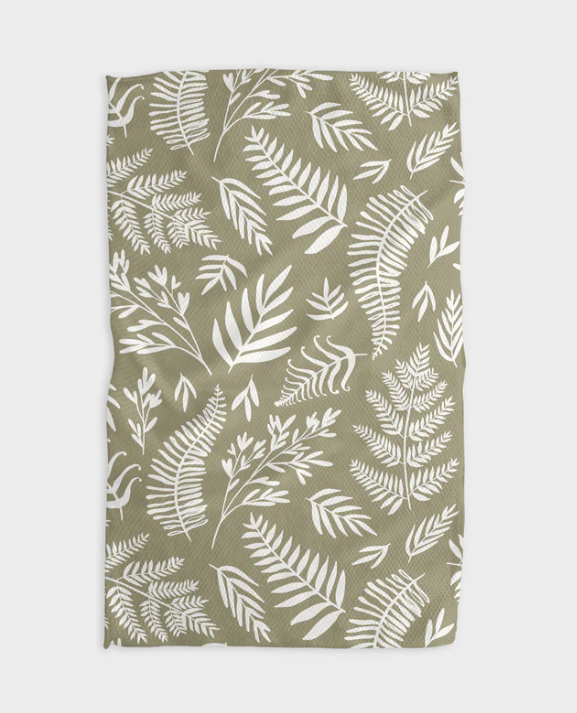 OLIVE GEOMETRY KITCHEN TEA TOWEL