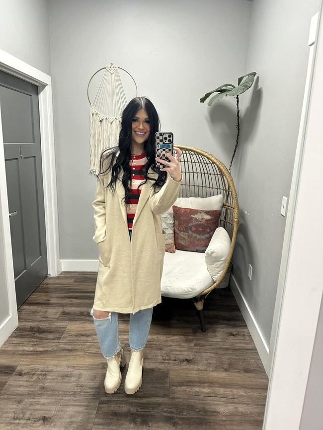 SHAWNY BEIGE DUSTER JACKET