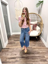 BLUSH RIBBED LULU TEE