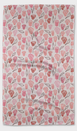 GEOMETRY NEUTRAL ROSE TEA TOWEL