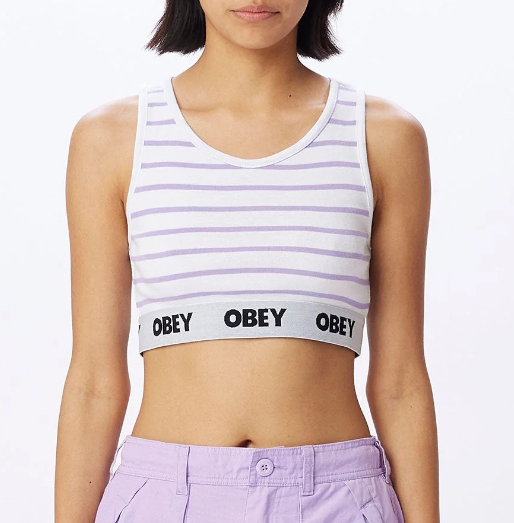 OBEY LISA RIB TANK DIGITAL LAVENDER