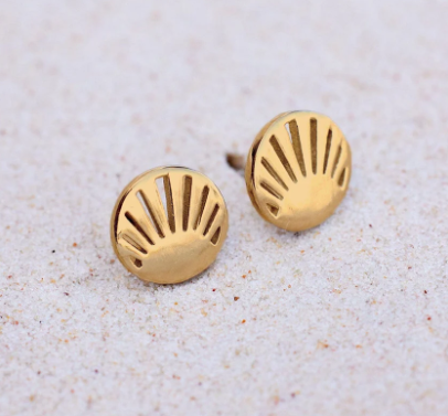PURA VIDA CUTOUT SUNBURST STUD EARRINGS