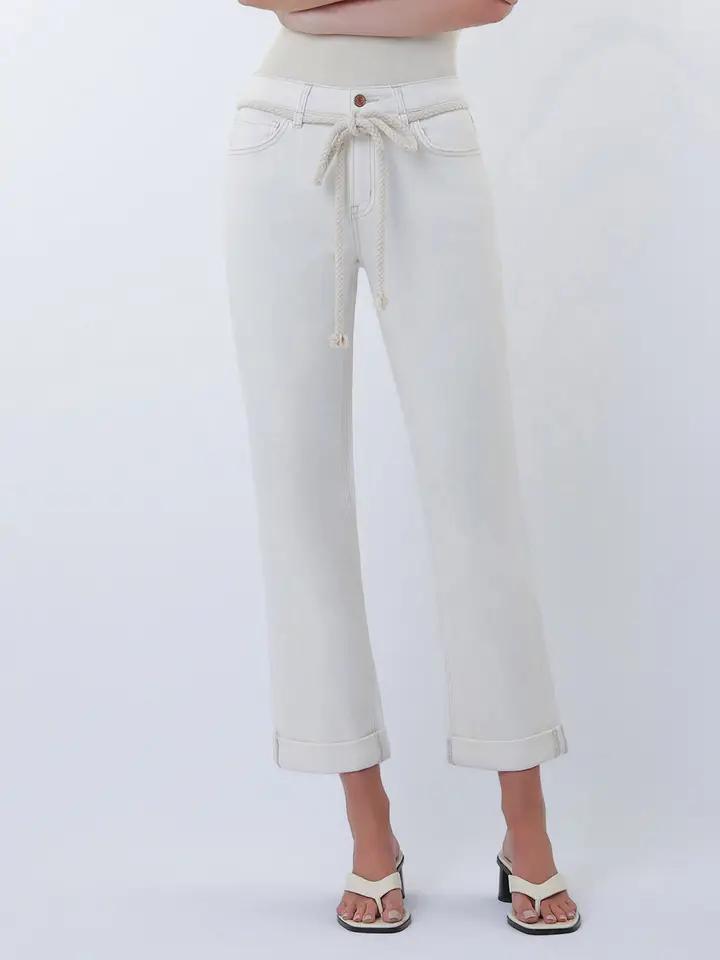 ANDIE BOYFRIEND CORDED TIE FRONT JEANS