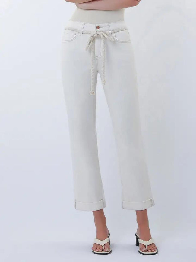 ANDIE BOYFRIEND CORDED TIE FRONT JEANS
