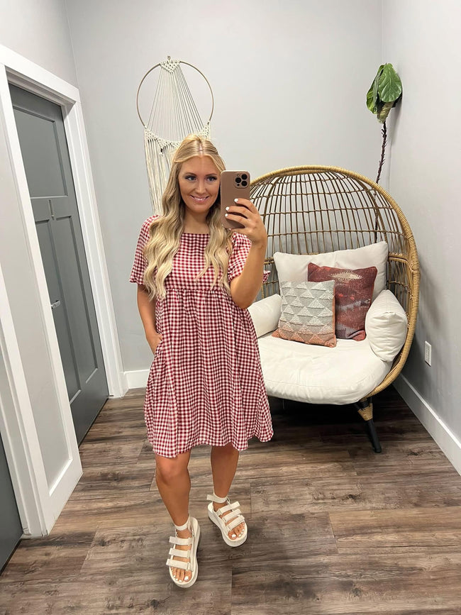 THE HAYES BARN CHECK DRESS