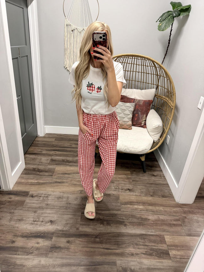 SWEET ON ME PLAID GINGHAM PANTS