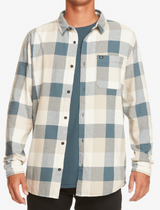 QUIKSILVER MENS MOTHERFLY BUTTON UP PLAID TOP