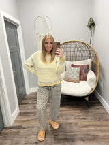 BLAIR MUSTARD STRIPE SWEATER TOP