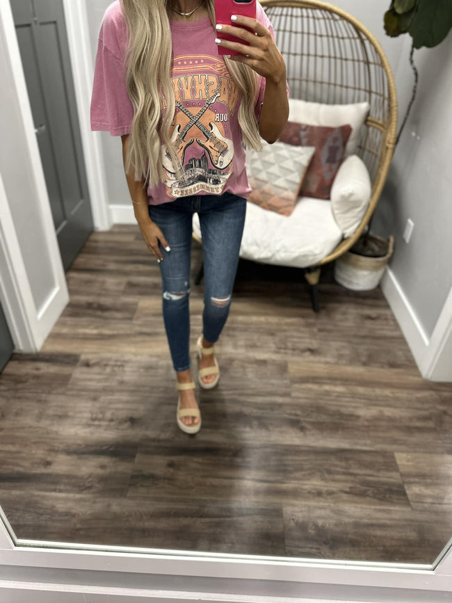 PINK NASHVILLE GUITAR TEE