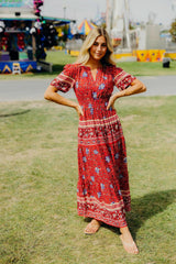 KAYDREE HEARTH ROSE MIDI DRESS