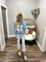 NAOMI LIGHT BLUE 32 KNIT SWEATER TOP