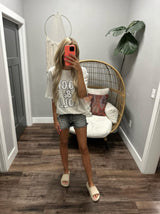 ROCK & ROLL DISTRESSED OVERSIZED GRAPHIC TEE