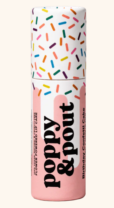 POPPY & POUT PINK BIRTHDAY CONFETTI CAKE CHAPSTICK