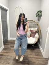 ANGIE LILAC RIBBED TANK TOP