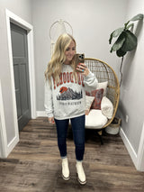 HEATHER GREY OUTDOORSY MOUNTAIN VIBES CREW