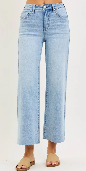 TOREY HIGH RISE LIGHT WASH DENIM
