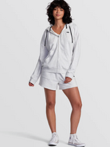 RVCA HEATHER GREY SUNDAY ZIP HOODIE JACKET