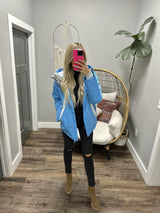 ROXY CHLOE KIM AZURE BLUE TECHNICAL SNOW JACKET